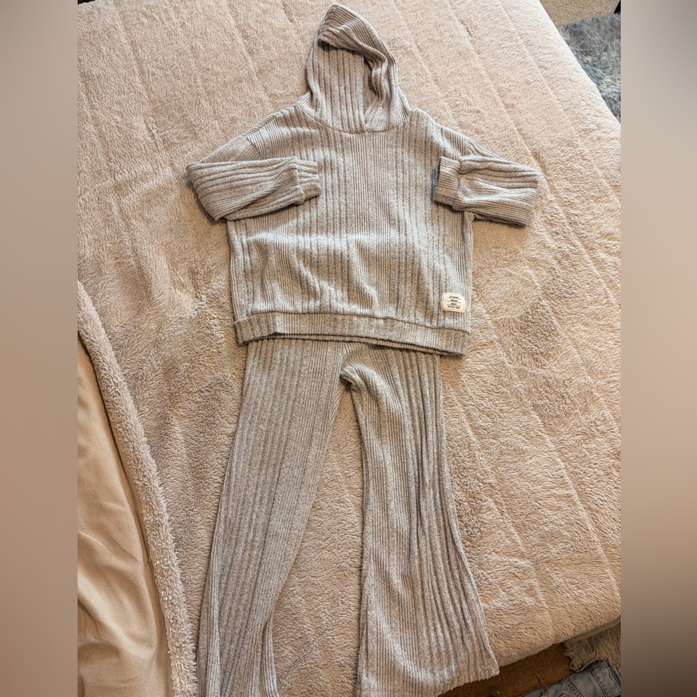 Cozy Ribbed Knit Sweater and Pants Set